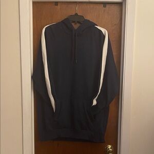H&M Navy Blue Hoodie with White Accents